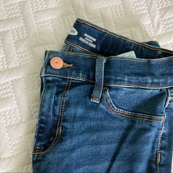 - SOLD - Old Navy • Dark Wash Rockstar Jeggings Girls Size 12 EUC - Picture 5 of 6